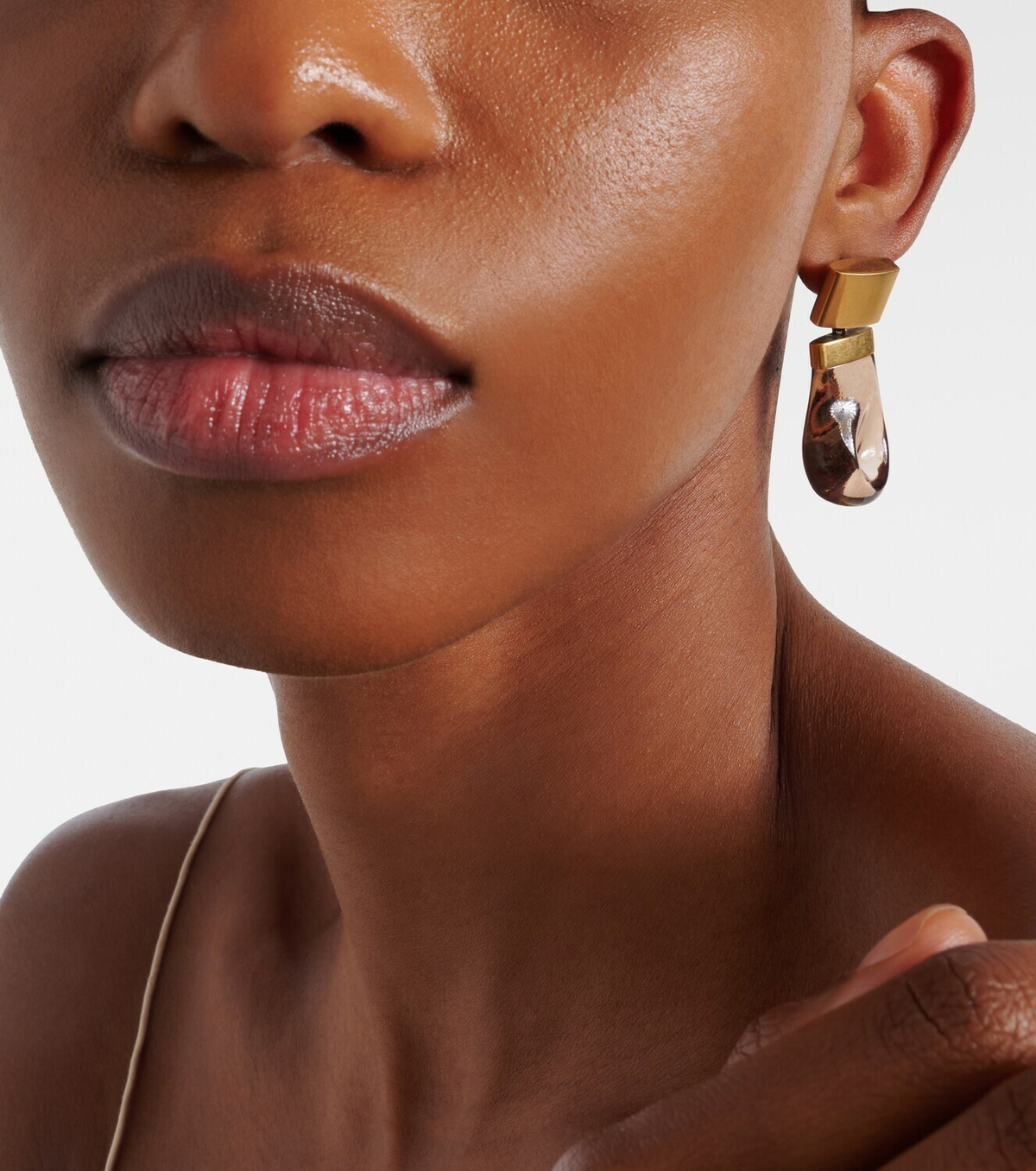 Khaite Keefe 18kt gold-plated drop earrings