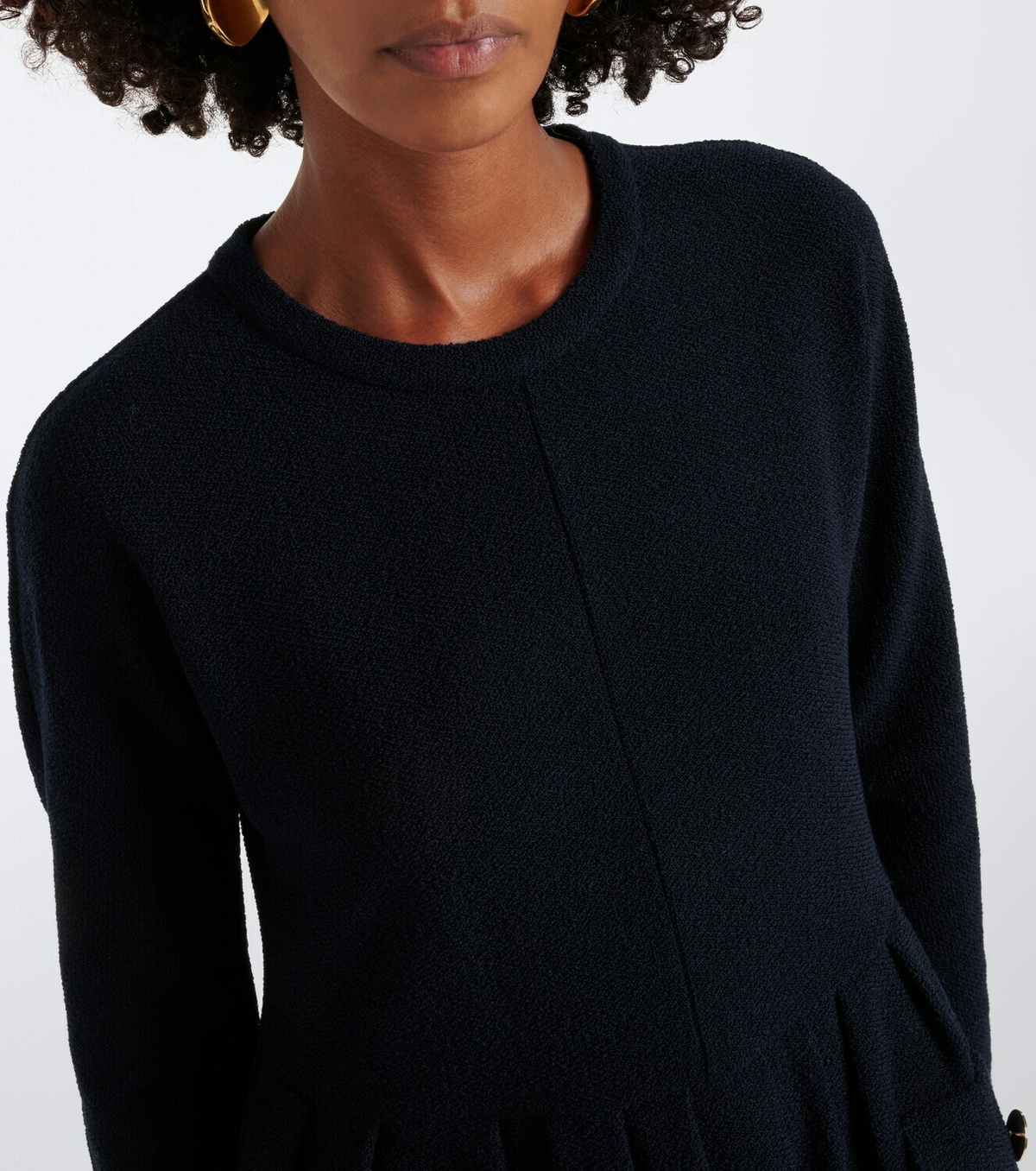 'S Max Mara Wool and cotton-blend midi dress