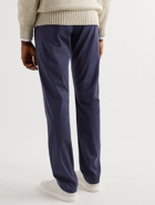 Canali - Slim-Fit Lyocell-Blend Drawstring Trousers - Blue