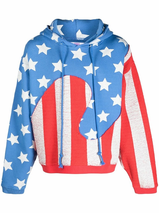 Photo: ERL - Star And Stripes Swirl Cotton Hoodie