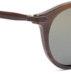 Berluti - Oliver Peoples Rue Marbeuf Round-Frame Acetate Polarised Mirrored Sunglasses - Men - Brown