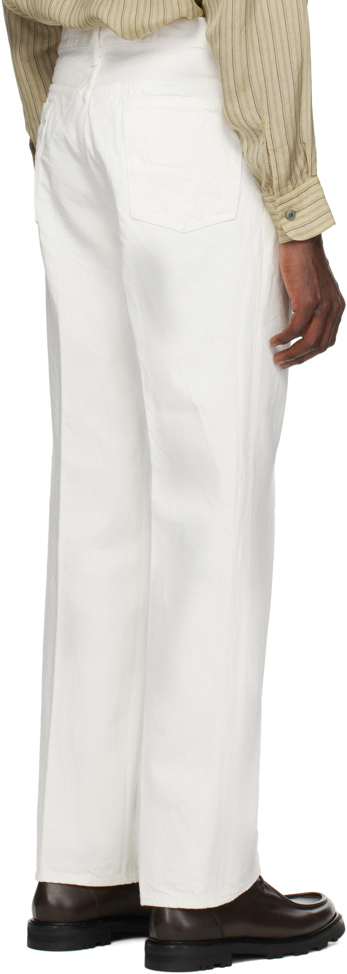 KAPTAIN SUNSHINE White Skate Shoecut Jeans