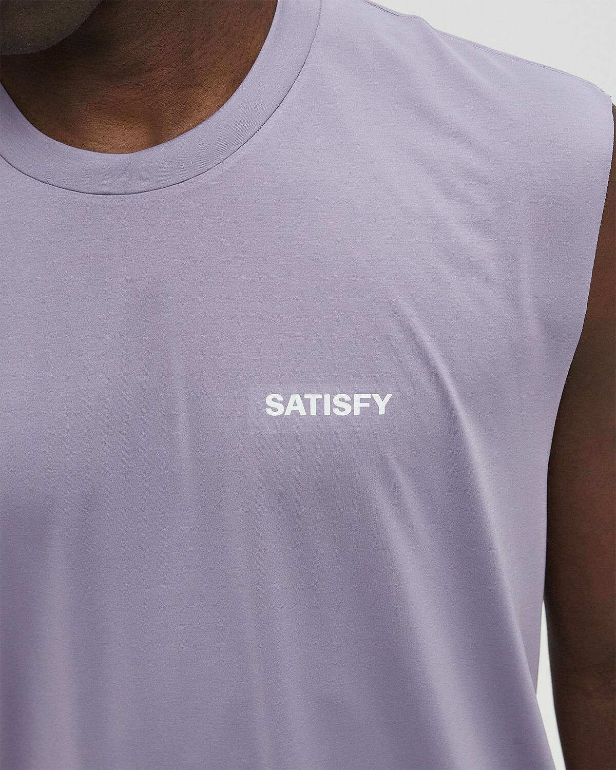 Satisfy Running AuraLite Muscle Tee Purple Mens Tank Top Satisfy