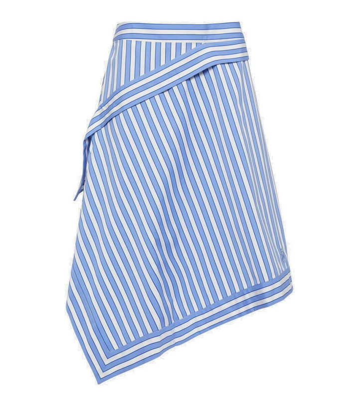 Photo: JW Anderson Striped asymmetric cotton skirt