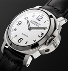 Panerai - Luminor Base 8 Days Acciaio 44mm Stainless Steel and Leather Watch - White