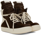 Rick Owens Brown Geobasket Sneakers