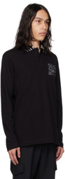 Versace Jeans Couture Black Embroidered Polo