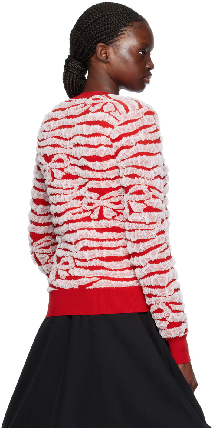 Comme des Garçons Girl Red Ruched Cardigan