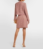 Oscar de la Renta Checked wool-blend tweed jacket