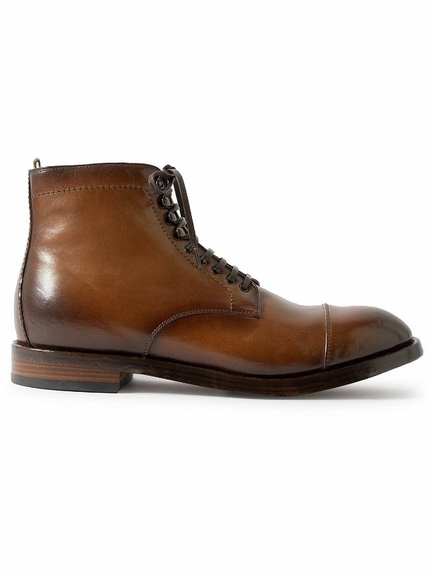 Photo: Officine Creative - Temple Burnished-Leather Boots - Brown