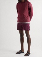 Onia - Garment-Dyed Cotton-Jersey Hoodie - Burgundy
