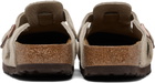 Birkenstock Taupe Narrow Boston Soft Footbed Slip-on Loafers