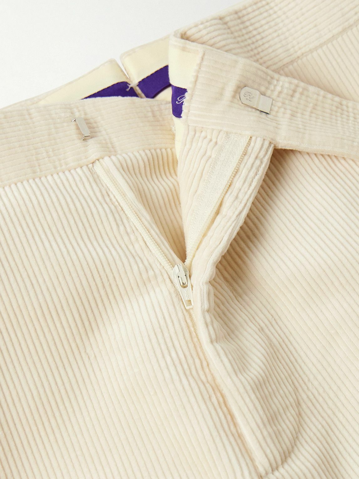 Ralph Lauren Purple label - Gregory Straight-Leg Cotton-Corduroy Trousers - Neutrals
