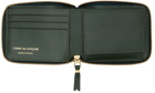 COMME des GARÇONS WALLETS Green Leather Classic Zip Wallet