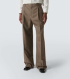 Saint Laurent Pleated wool wide-leg pants