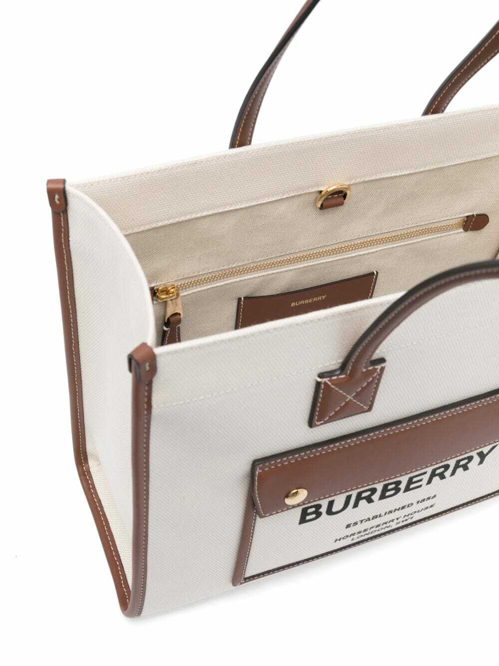 BURBERRY - Small Canvas Tote Bag