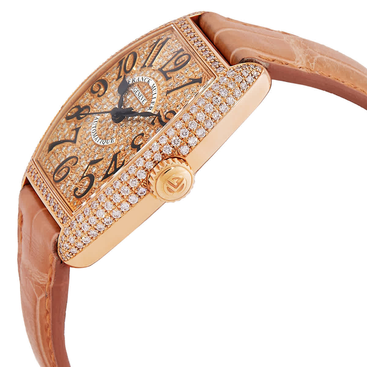 Franck Muller Cintree Curvex Automatic Diamond Watch 7500 SC AT FO D CD 5N