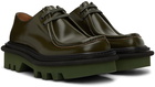 Dries Van Noten Green Leather Derbys