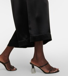 Loewe - High-rise satin culottes
