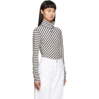 Loewe Navy and White Striped Long Sleeve Turtleneck