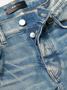 AMIRI - TGCW Skinny-Fit Appliquéd Distressed Jeans - Blue