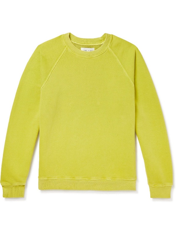 Photo: Les Tien - Garment-Dyed Cotton-Jersey Sweatshirt - Yellow