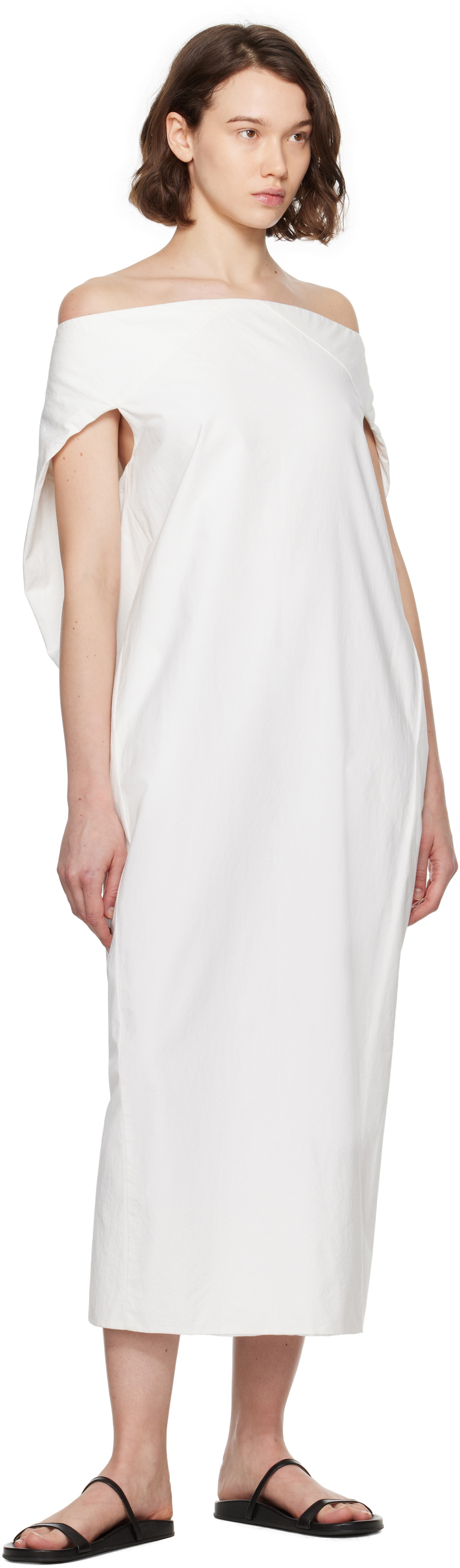 The Row Off-White Anitas Midi Dress