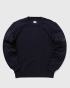 C.P. Company Diagonal Raised Fleece Sweatshirts   Crewneck Blue - Mens - Sweatshirts