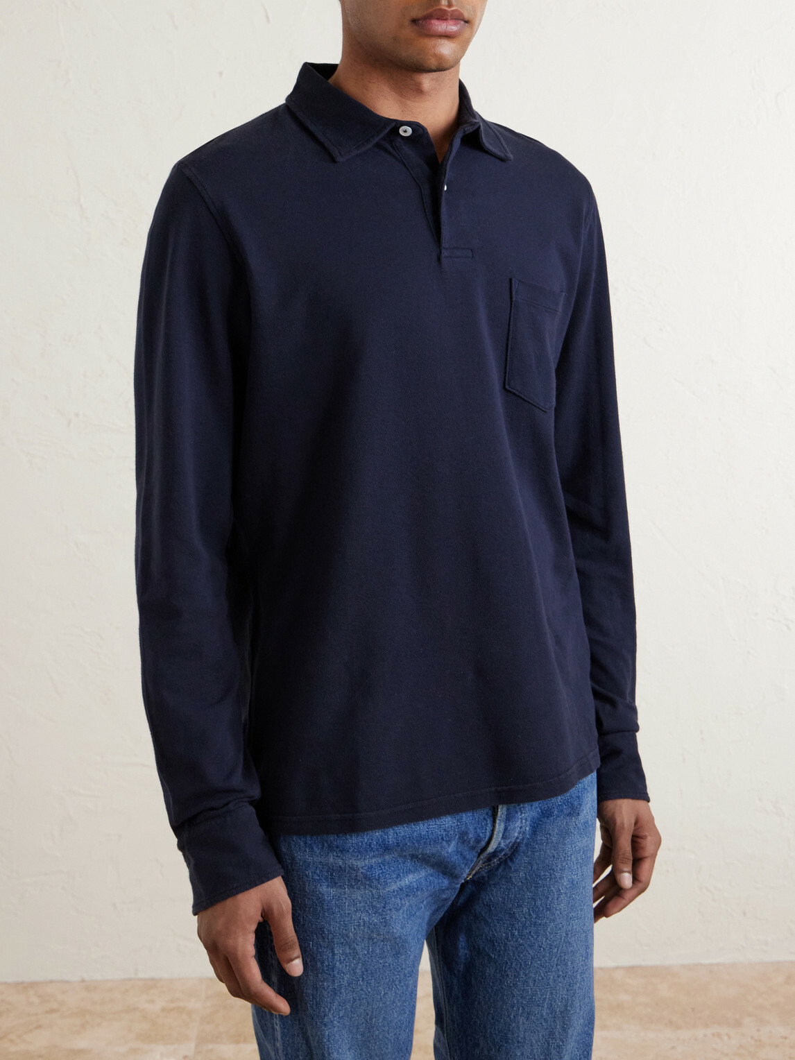 Hartford - Cotton-Piqué Polo Shirt - Blue