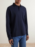Hartford - Cotton-Piqué Polo Shirt - Blue