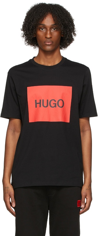 Photo: Hugo Black & Red Logo Patch T-Shirt