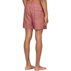 Solid and Striped Pink and Black The Classic Stripe Swim Shorts