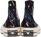Converse Black Archive Paint Splatter Chuck 70 High Sneakers
