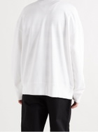 ACNE STUDIOS - Forba Logo-Appliquéd Cotton-Jersey Sweatshirt - White