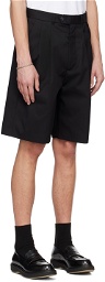 Lownn Black Pleated Shorts