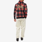 Air Jordan Men's Check Logo Popover Hoody in Fire Red/Dark Driftwood