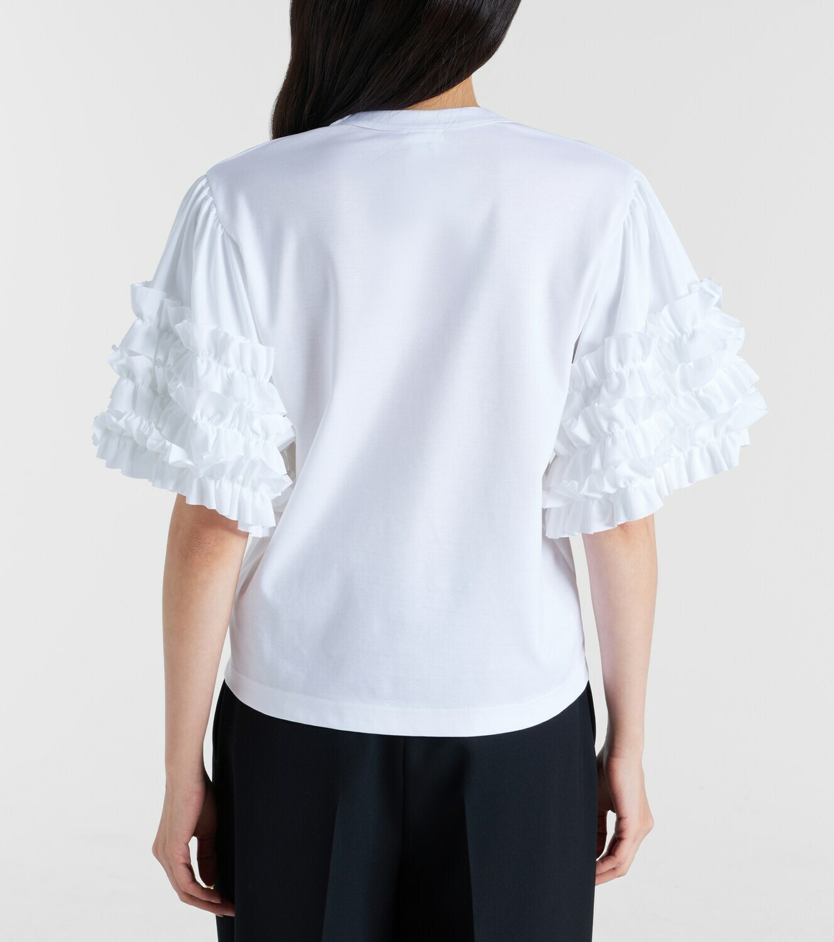 Noir Kei Ninomiya Ruffled cotton T-shirt