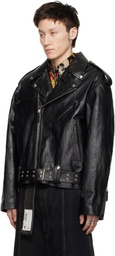 LU'U DAN Black L-D Perfecto Leather Jacket