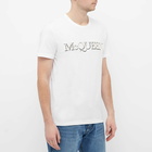 Alexander McQueen Men's Logo T-Shirt in Wht&Mlt