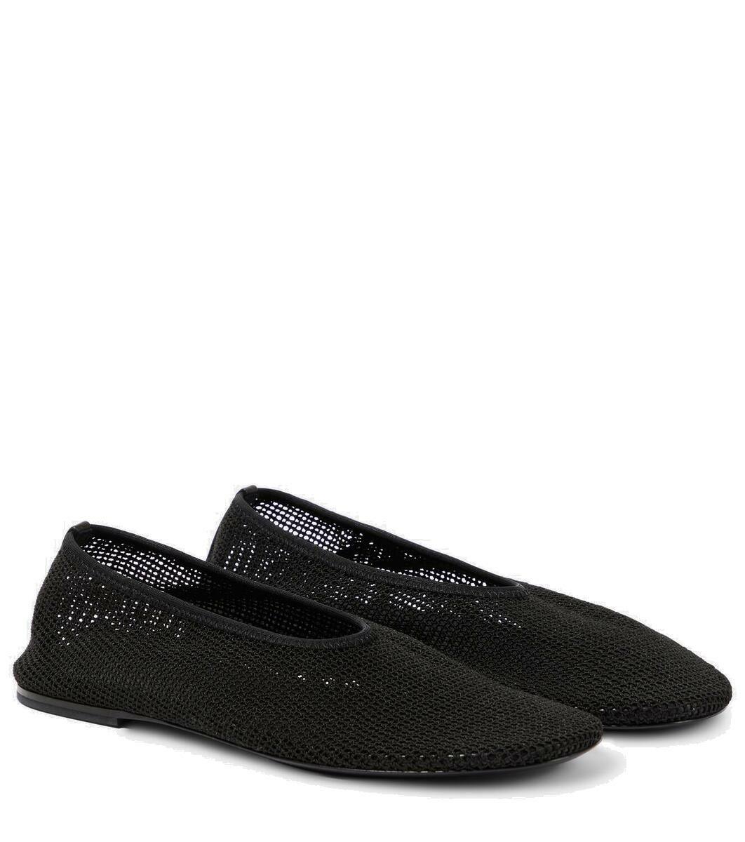 VIP【関税送料無料】希少 Khaite Marcy flat ballerina Marcy Flat in Beige Mesh with Crystals – KHAITE