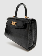 VERSACE Small Croc Embossed Leather Bag