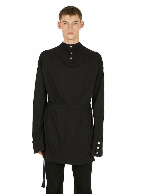 Photo: Long Sleeved Drawstring Top in Black