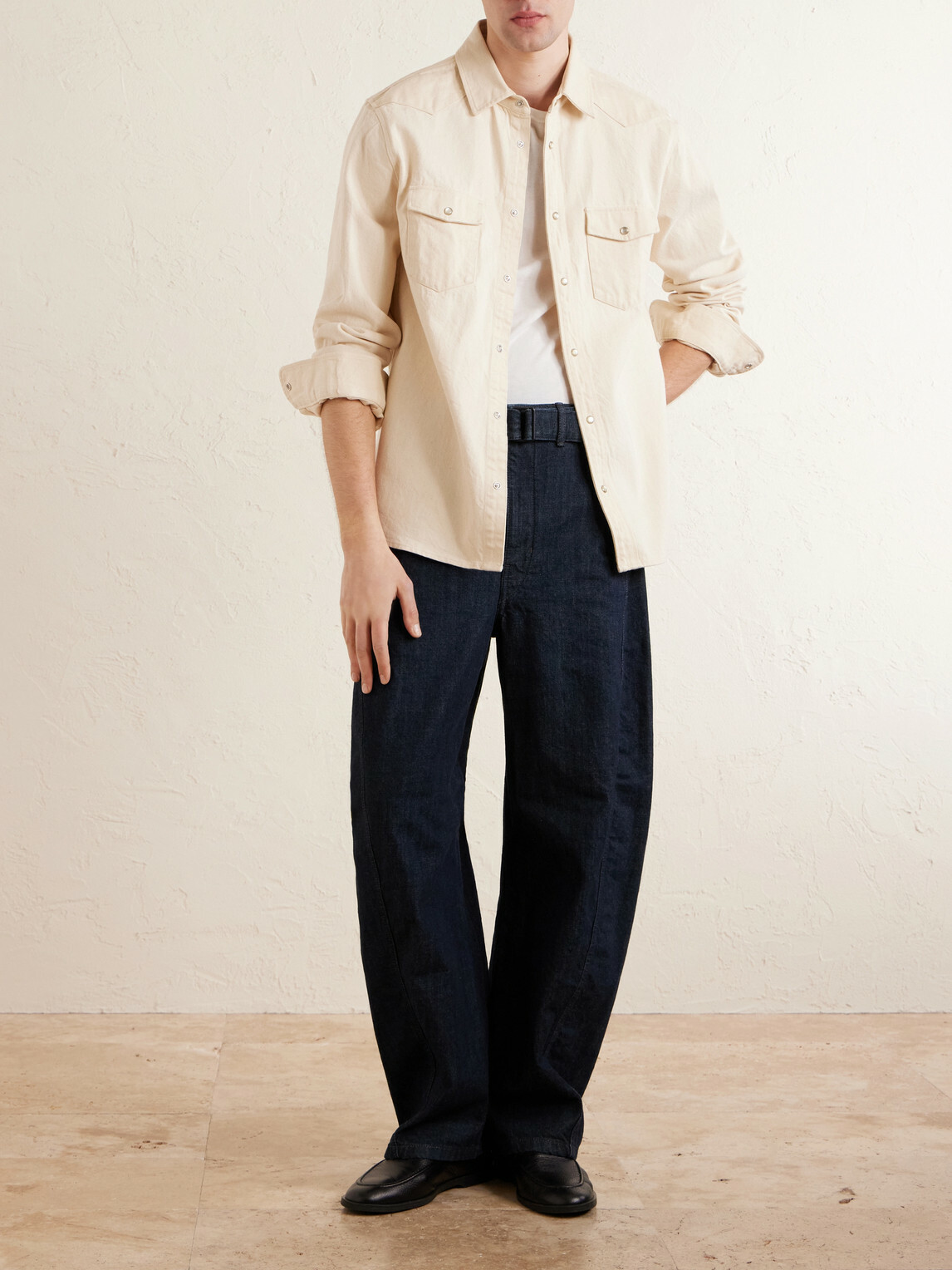 Mr P. - Western Denim Shirt - Neutrals