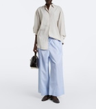 Toteme Striped oversized poplin shirt
