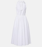Patou Gathered cotton midi dress