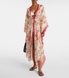 Etro Embroidered paisley cotton and silk kaftan