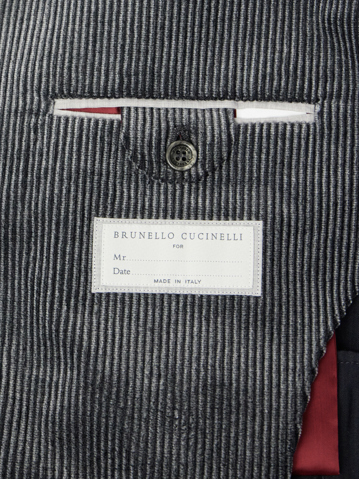Brunello Cucinelli - Slim-Fit Double-Breasted Cotton-Corduroy Suit Jacket - Gray