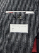 Brunello Cucinelli - Slim-Fit Double-Breasted Cotton-Corduroy Suit Jacket - Gray