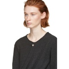 Lemaire Grey Wool Wrap Sweater