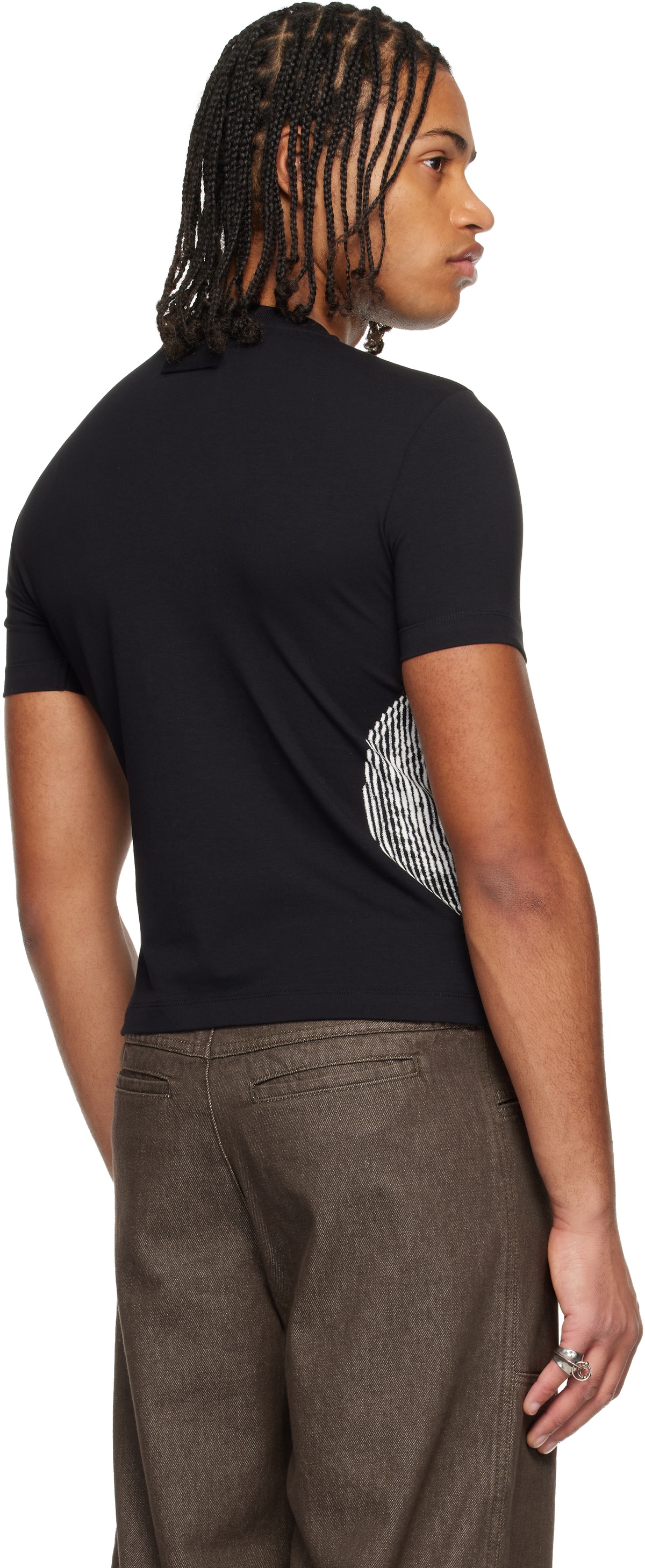 Jean Paul Gaultier Black 'The Laurel Stamped' Baby T-shirt Jean